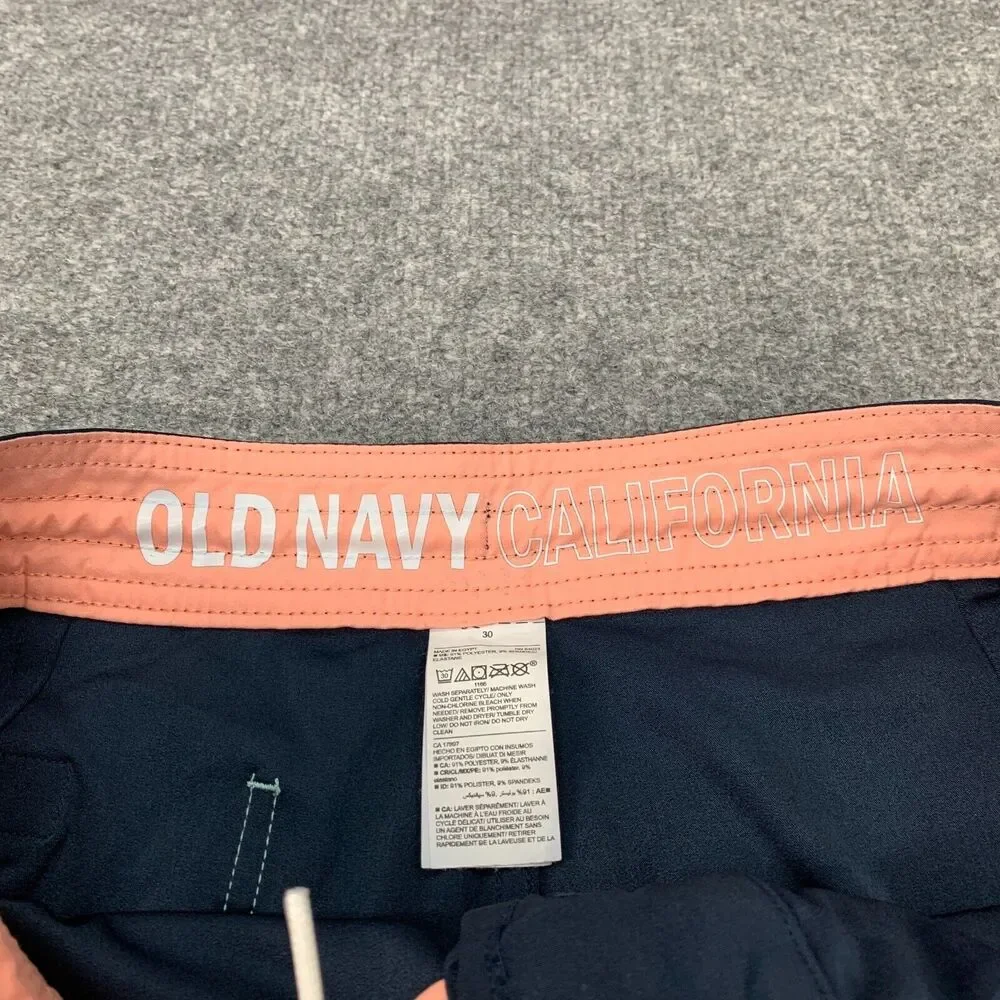 Old Navy California Board Shorts Mens 30 Multi Colorblock Drawstring Swim Surf